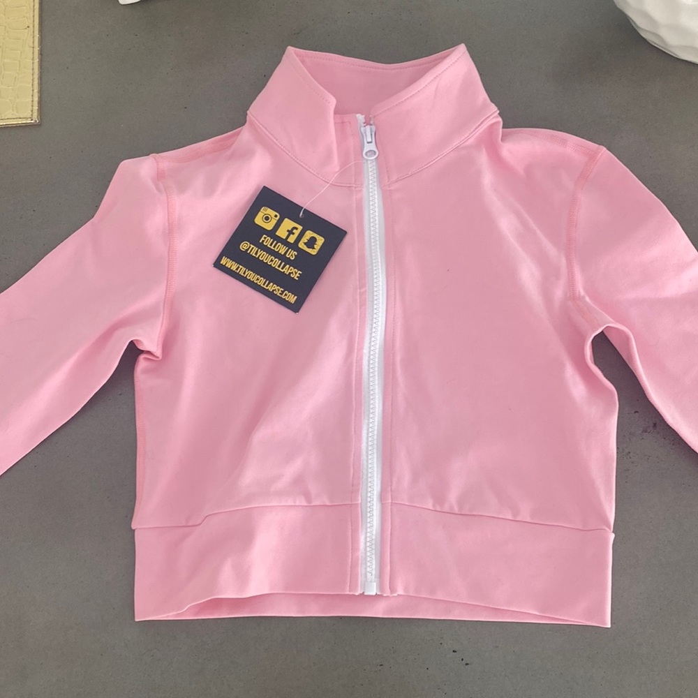 TYC zip up crop top